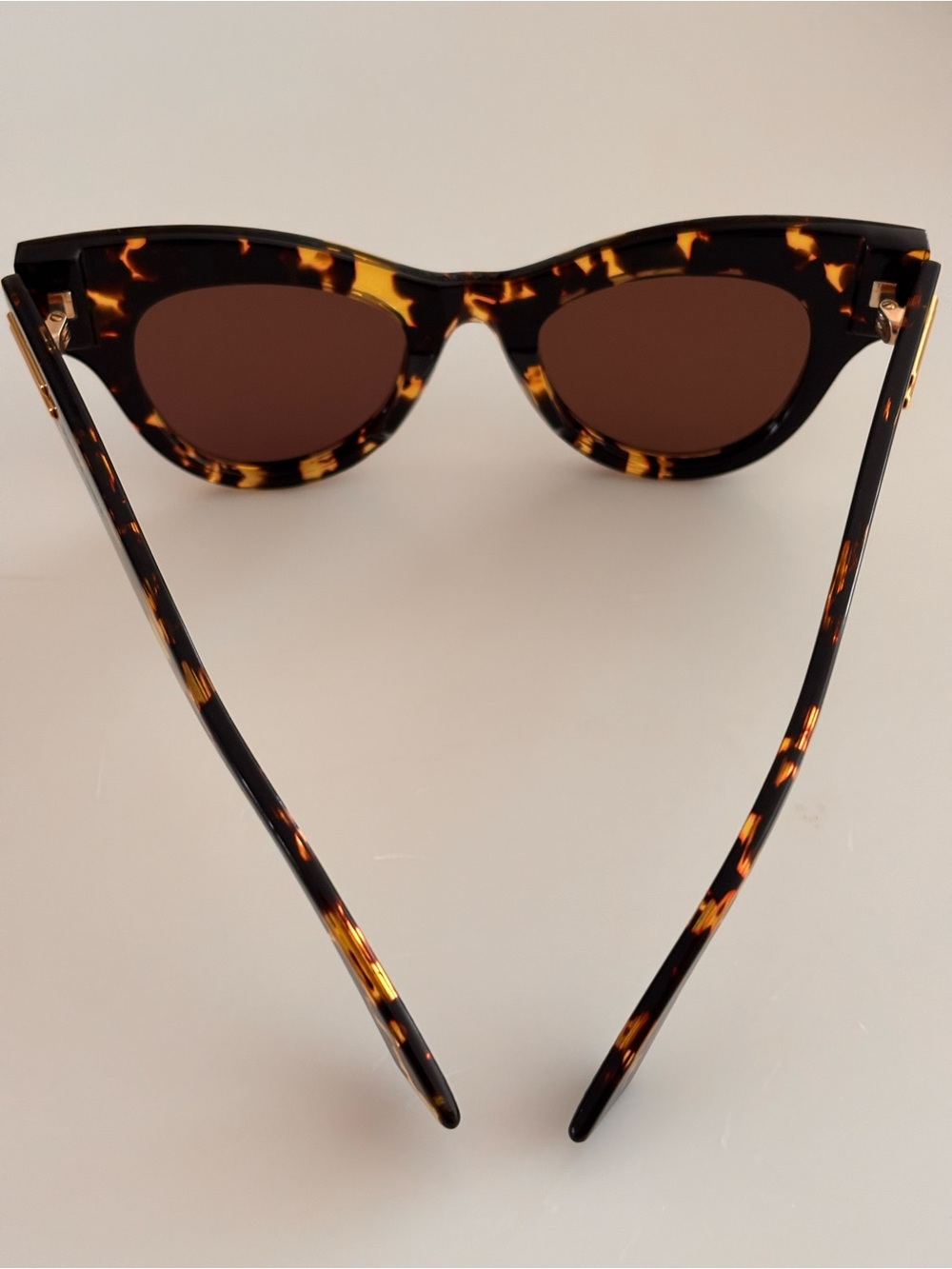 Bottega Veneta Tortoiseshell Cat-Eye Sunglasses with Brown Lenses